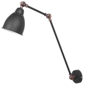 Lampe murale gris graphite et cuivré MISSISSIPPI L