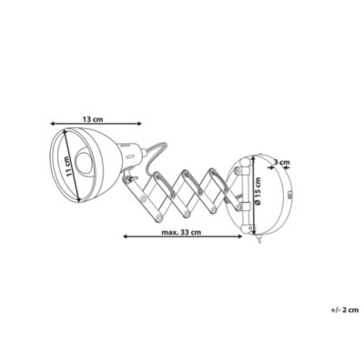 Lampe murale HARRINGTON Réglable Métal Argenté