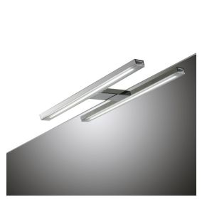 Lampe murale LED multi crochets pour miroir de salle de bain - Lumière blanche froide (5700K) - 28cm - Pegasus Model