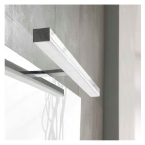 Lampe murale LED multi crochets pour miroir de salle de bain - Lumière blanche froide (5700K) - 50cm - Atenea Model
