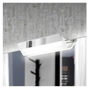 Lampe murale LED multi crochets pour miroir de salle de bain - Lumière blanche froide (5700K) - 50cm - Modèle Kosmo