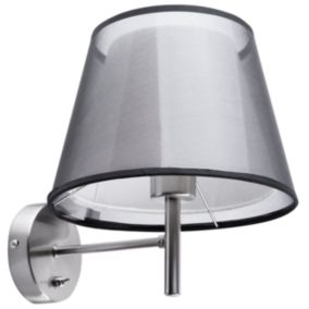 Lampe murale moderne en métal gris COLUMBIA