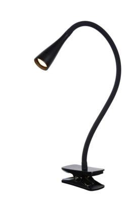 Lampe à pince ZOZY en matière plastique avec LED intégré - Noir - Lucide
