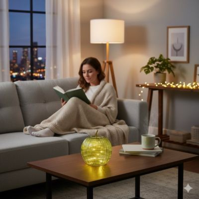 Lampe Pomme lumineuse 15 Led design et moderne