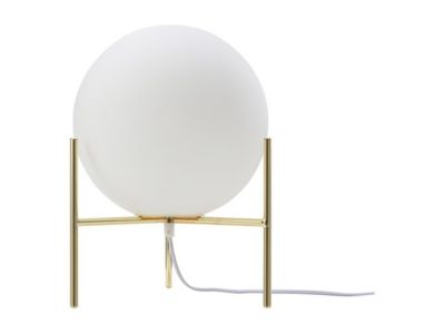 Lampe à poser céramique crème et globe de verre, Gauguin