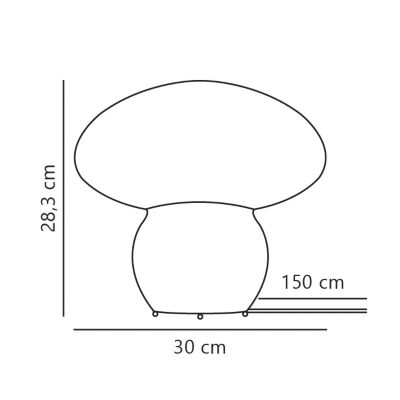 Lampe à poser ALLIE  Rotin Nature (marron), H.28.8 - IP20 - E27 /Nordlux Intérieur