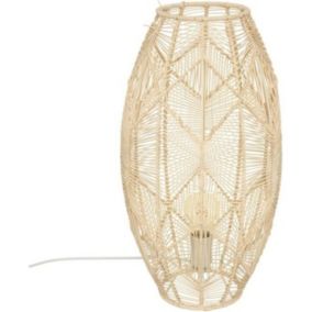 Lampe à poser - ATMOSPHERA - Kita - Rotin naturel - 1 ampoule - 40W