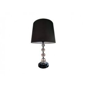 Lampe à poser avec bulle et abat-jour noir - CRISTAL BLACK