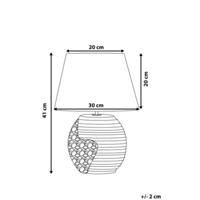 Lampe à poser beige et cuivré ESLA