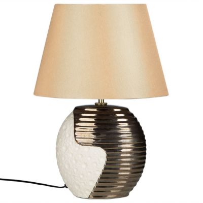 Lampe à poser beige et cuivré ESLA