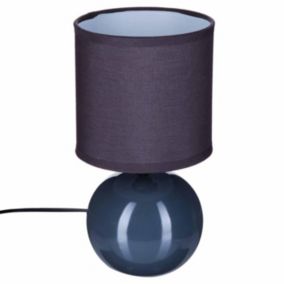 Lampe à Poser Céramique "Boule" 24cm Gris