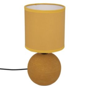 Lampe à Poser Céramique "Boule" 25cm Ocre