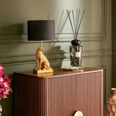 Lampe à poser champignon secteur Gepi doré H47,5cm - ATMOSPHERA CREATEUR D'INTERIEUR