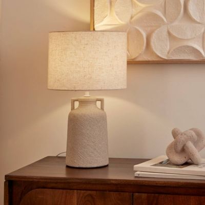 Lampe à poser champignon secteur Gibus gris H45,5cm - ATMOSPHERA CREATEUR D'INTERIEUR