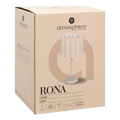 Lampe à poser champignon secteur Rona beige H49cm - ATMOSPHERA CREATEUR D'INTERIEUR