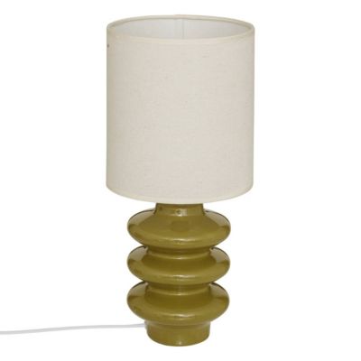 Lampe à poser champignon secteur Vinus vert Kaki H41,5cm - ATMOSPHERA CREATEUR D'INTERIEUR