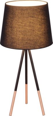Lampe A Poser Colours Joliette Noir Cuivre Castorama 