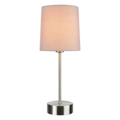 Lampe A Poser Colours Touch Argent Et Beige Castorama