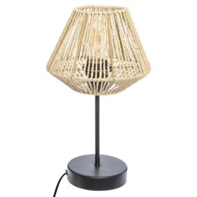 Lampe à poser corde (h 34 cm - Naturel)