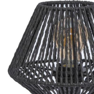 Lampe à poser corde (h 34 cm - Noir)