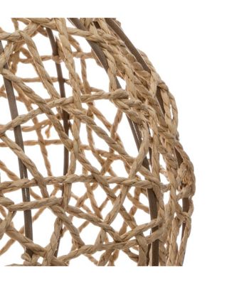 Lampe à poser Corde naturel Pied en métal  D 26 cm