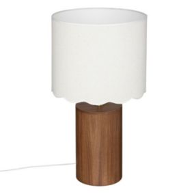 Lampe à Poser Cylindrique "Vania" 50cm Marron