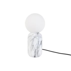 Lampe à poser design boule Gala effet marbré