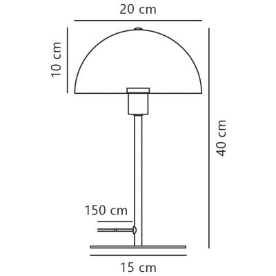 Lampe à poser ELLEN 20 Métal Vert, H.40 - IP20 - E14 /Nordlux Intérieur