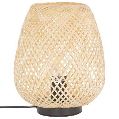 Lampe à poser en bambou clair 30 cm BOMU