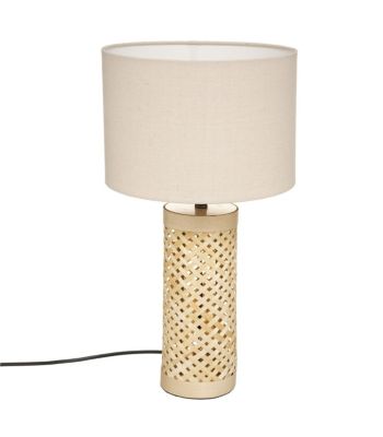 Lampe à poser en Bambou D 26 x H 47 cm