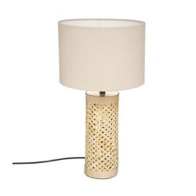 Lampe à poser en Bambou D 26 x H 47 cm