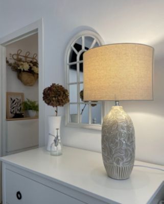 Lampe à poser en céramique beige 57 cm SALZA