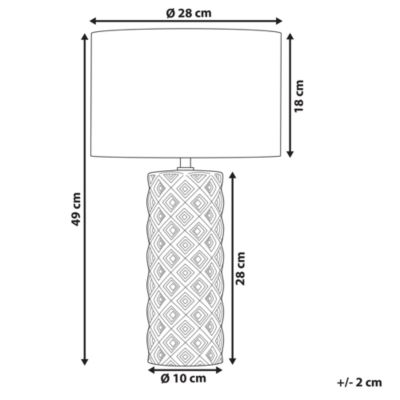 Lampe à poser en céramique beige et blanc BALONNE