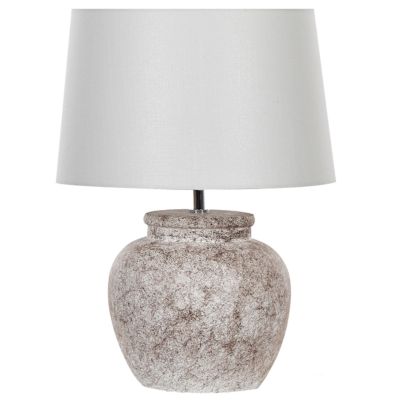 Lampe à poser en céramique beige et blanc MAREB