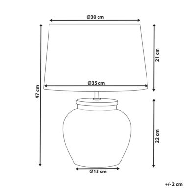 Lampe à poser en céramique beige et blanc MAREB