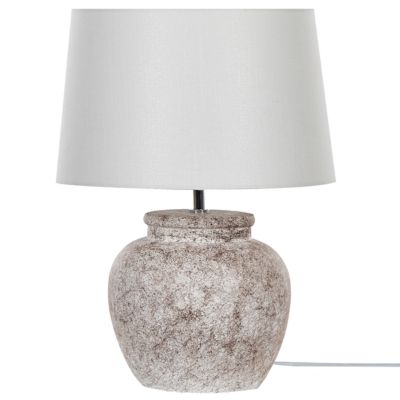 Lampe à poser en céramique beige et blanc MAREB