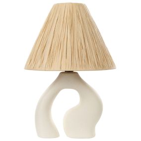 Lampe à poser en céramique blanche 42 cm BARBAS