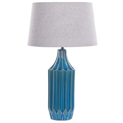 Lampe à poser en céramique bleue ABAVA