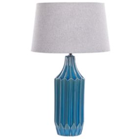 Lampe à poser en céramique bleue ABAVA