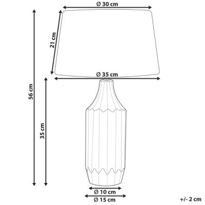 Lampe à poser en céramique bleue ABAVA