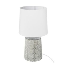 Lampe à poser en céramique décorée H 35 cm