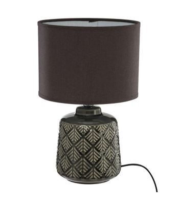 Lampe à poser en céramique décorée H 35 cm