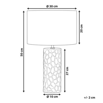 Lampe à poser en céramique doré et beige SANKURU