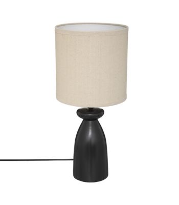 Lampe à  poser en céramique noire H 44 cm