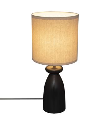 Lampe à  poser en céramique noire H 44 cm