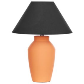 Lampe à poser en céramique orange RODEIRO