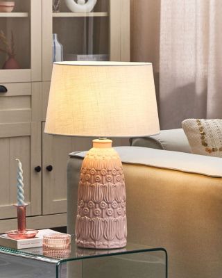 Lampe à poser en céramique rose ZARIMA