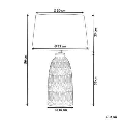 Lampe à poser en céramique rose ZARIMA