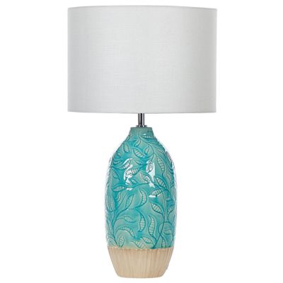 Lampe à poser en céramique turquoise ATABA