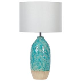 Lampe à poser en céramique turquoise ATABA